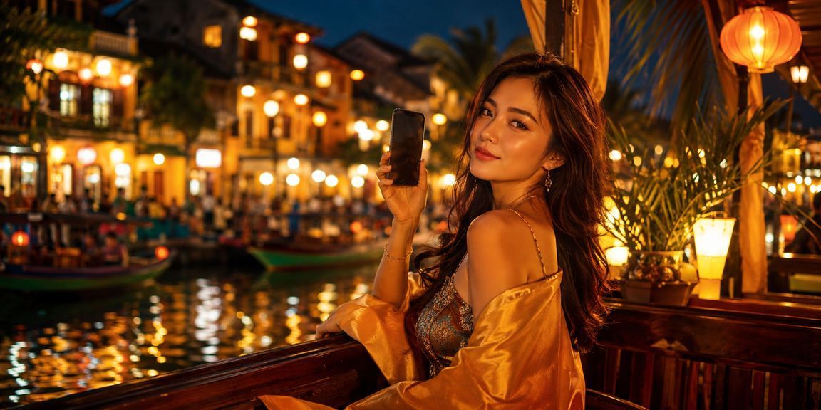 Không khí đăng ký và khuyến mãi tại chợ đêm Hội An